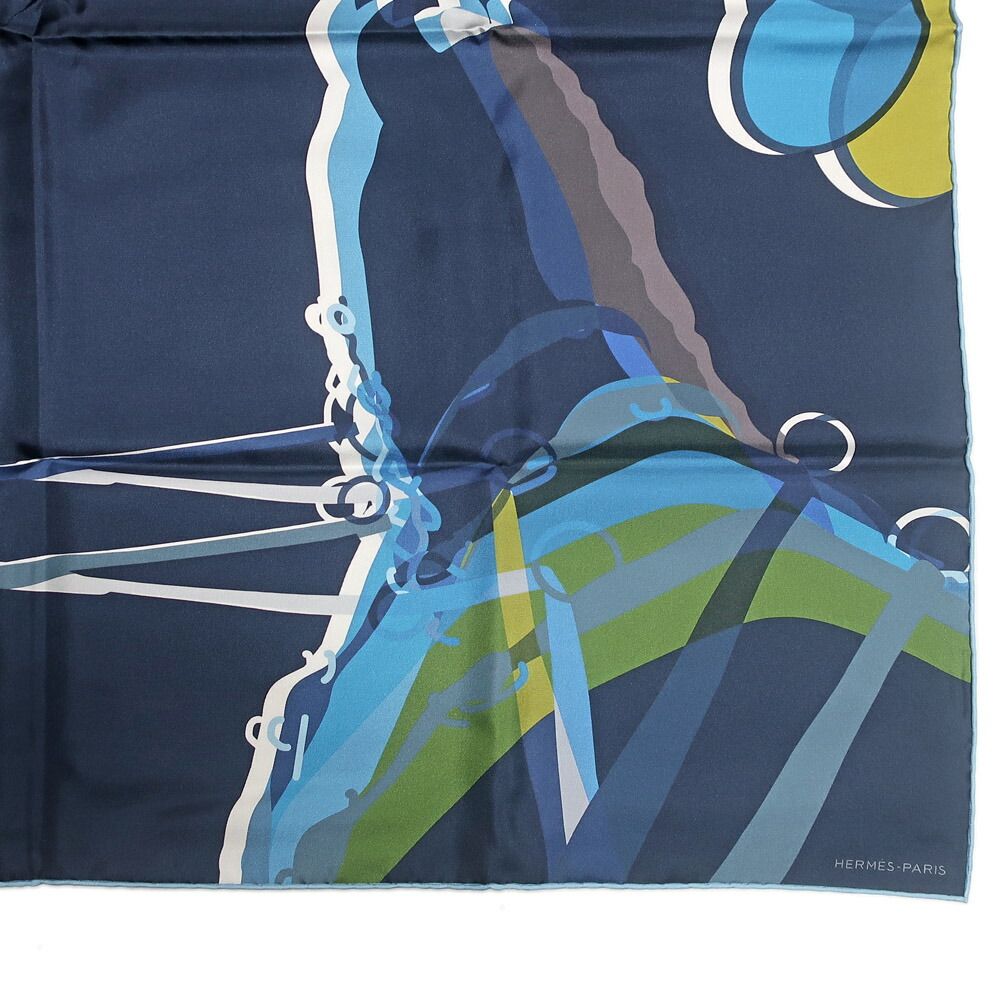 Hermes Carre 90 Double Face Drive ME Crazy Scarf — view 6