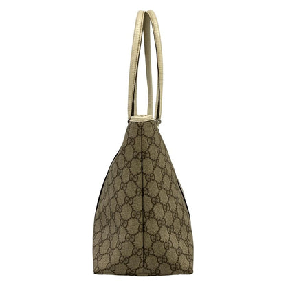 Gucci Tote GG Plus Supreme Gray Beige Ivory Leather — view 2