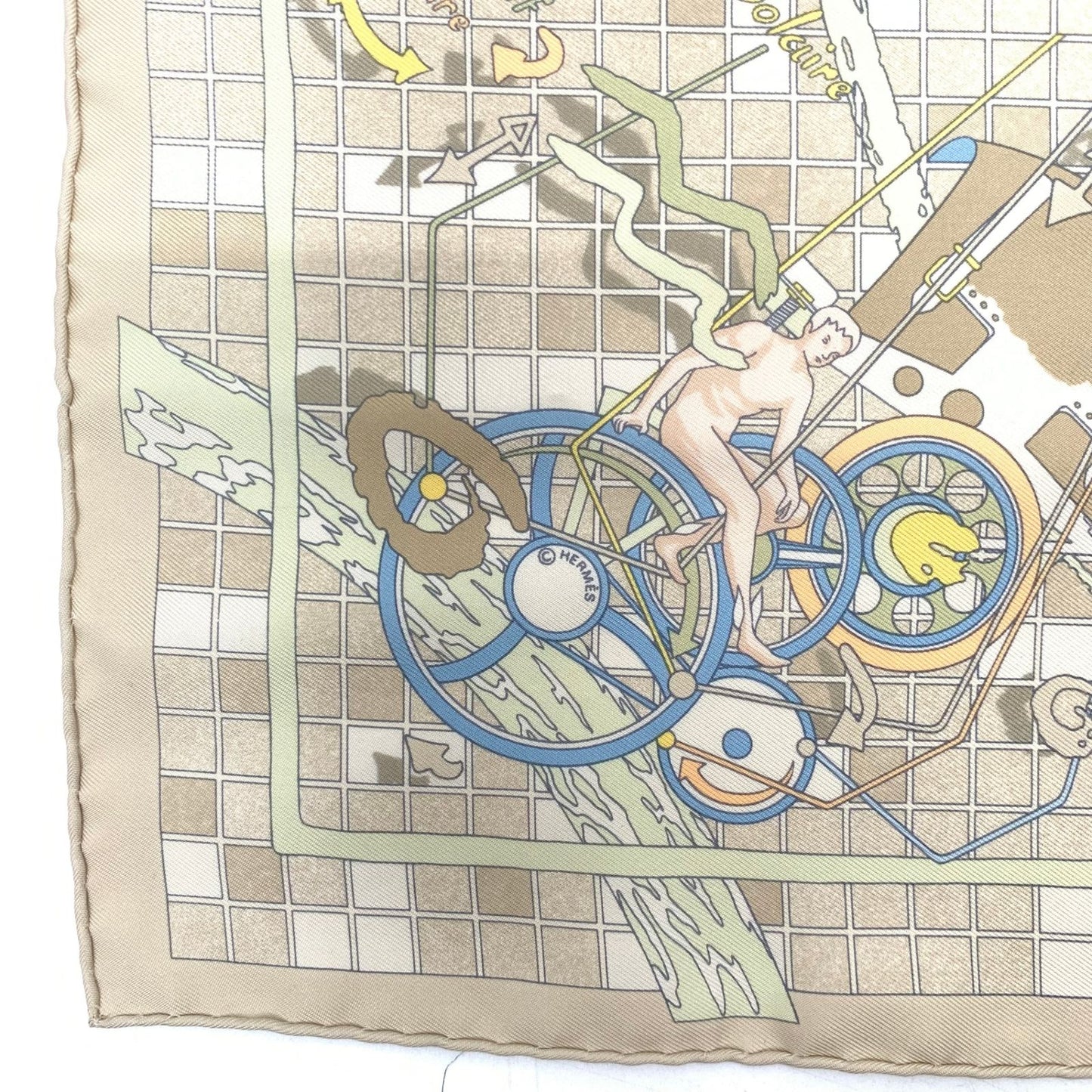 Hermes Carre 45 Dajarlecant Flight Handkerchief Scarf Silk — view 5