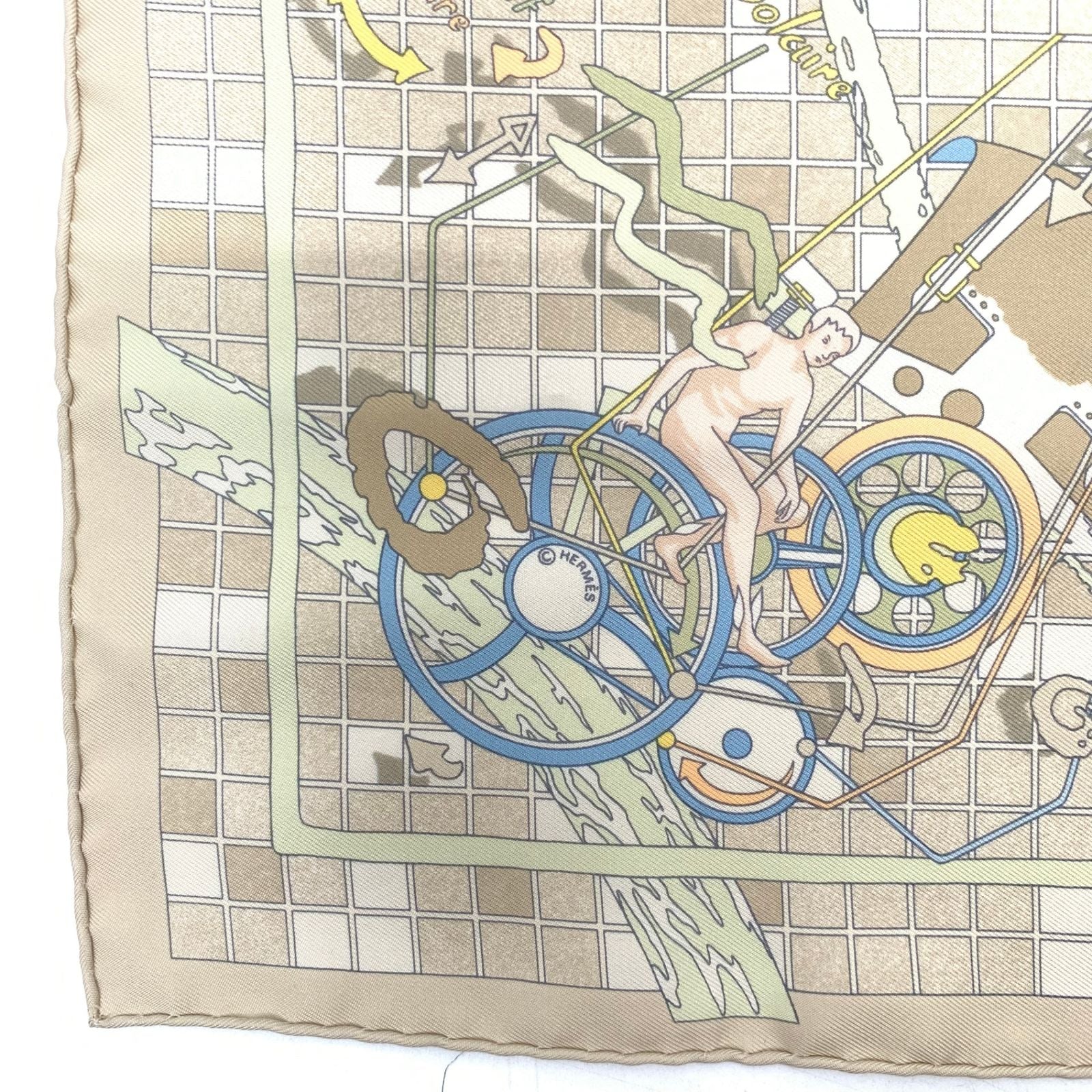 Hermes Carre 45 Dajarlecant Flight Handkerchief Scarf Silk — view 5