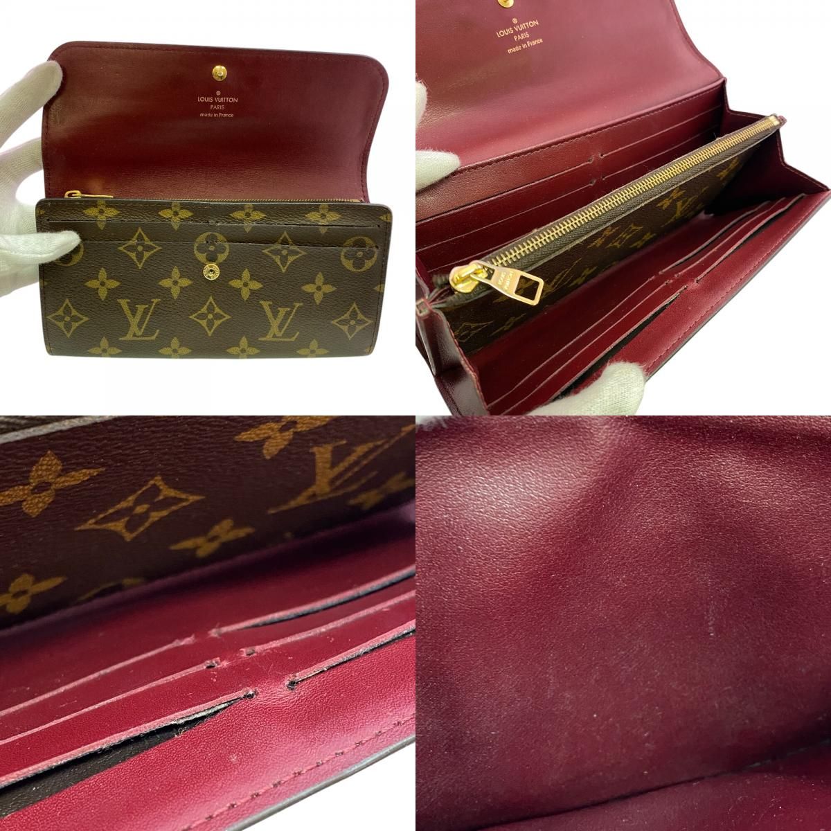 Louis Vuitton Wallet Bordeaux Flap Bifold Padlock Portefeuille Venus Monogram — view 6