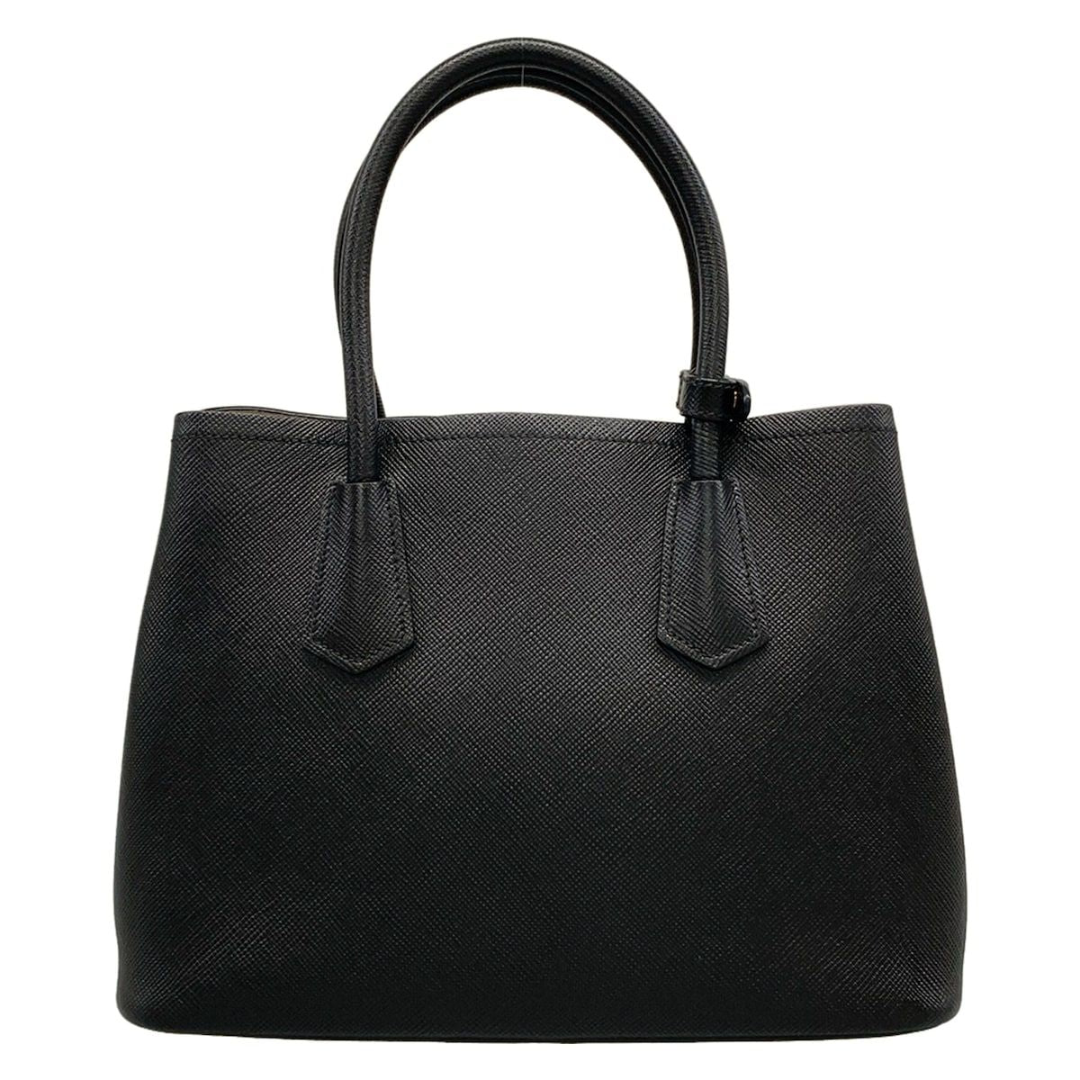 Prada Tote Double Small Black Leather — view 3