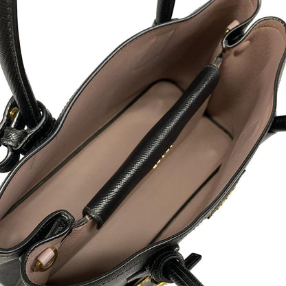 Prada Tote Double Small Black Leather — view 7