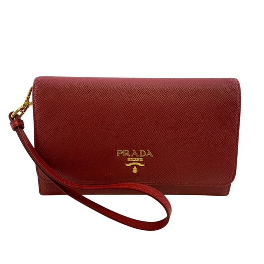 Prada Compact Saffiano Leather Bifold Wallet