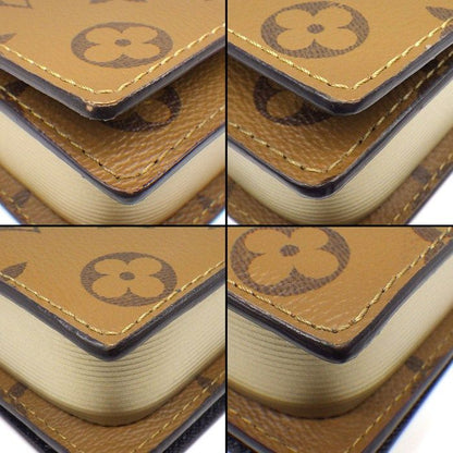 Louis Vuitton Shoulder Bag Book Wallet on Chain Monogram Reverse Black Leather — view 9