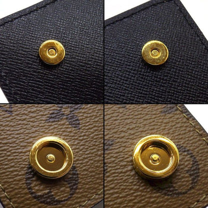 Louis Vuitton Shoulder Bag Book Wallet on Chain Monogram Reverse Black Leather — view 8