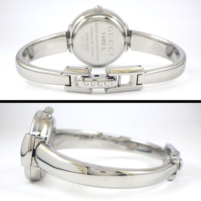 Gucci Watch Bangle Round GG Sunray Silver Dial SS — view 3