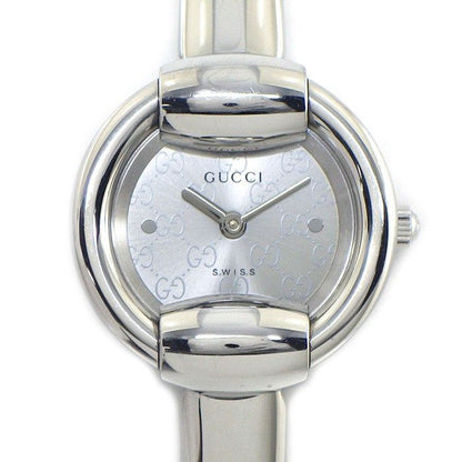 Gucci Watch Bangle Round GG Sunray Silver Dial SS