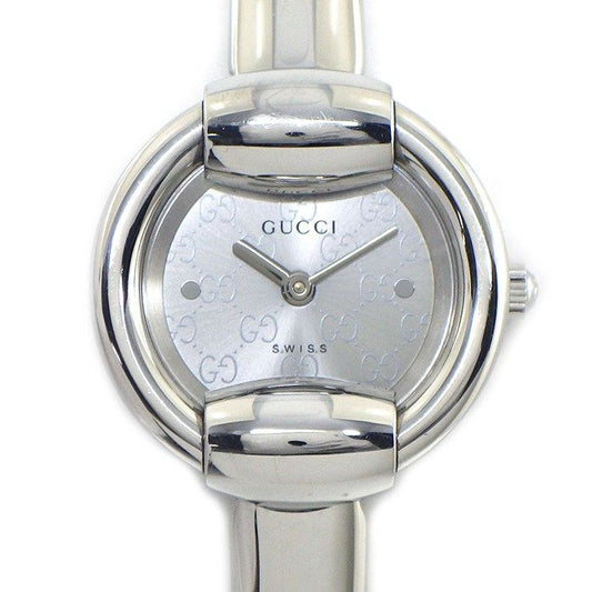 Gucci Watch Bangle Round GG Sunray Silver Dial SS