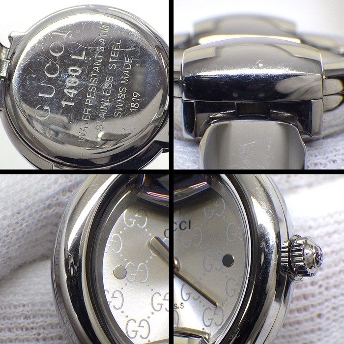 Gucci Watch Bangle Round GG Sunray Silver Dial SS — view 7