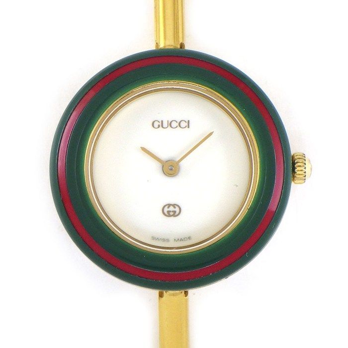 Gucci Watch Change Bezel 11 12 Multicolor 10 White Dial
