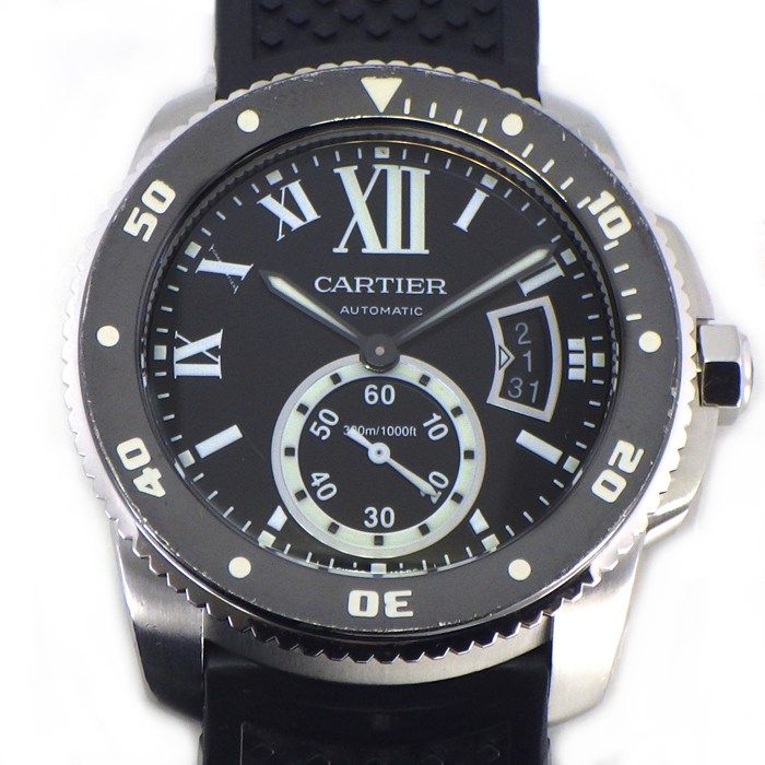 Cartier Watch Caliber Date Small Second Luminous Index Hand Rotating Bezel