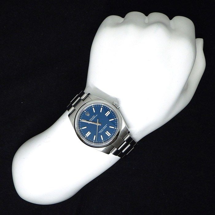 Rolex Watch Oyster Perpetual 41 Roulett Med Blue Dial Luminous Index Hands SS — view 8