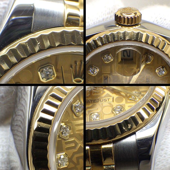 Rolex Watch Datejust Number Roulett 10 Points Diamond Index Champagne Color — view 8
