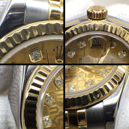 Rolex Watch Datejust Number Roulett 10 Points Diamond Index Champagne Color — view 8