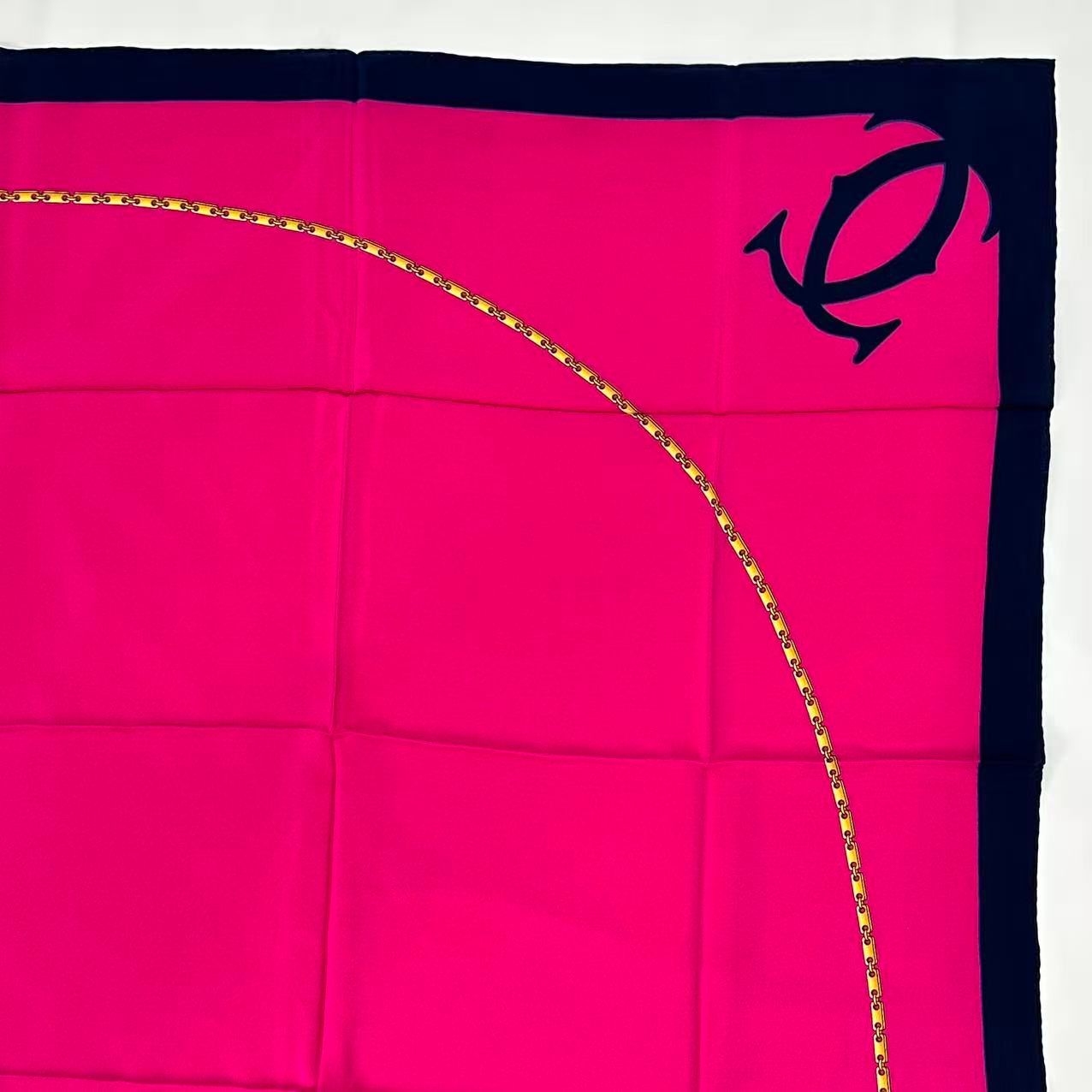 Cartier Scarf Silk Must de Cartier Chain Pattern Pink — view 7