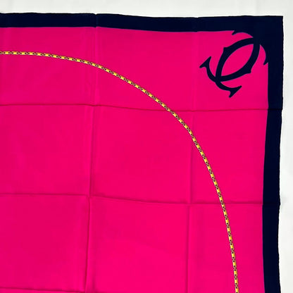 Cartier Scarf Silk Must de Cartier Chain Pattern Pink — view 7