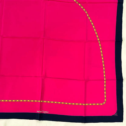 Cartier Scarf Silk Must de Cartier Chain Pattern Pink — view 6