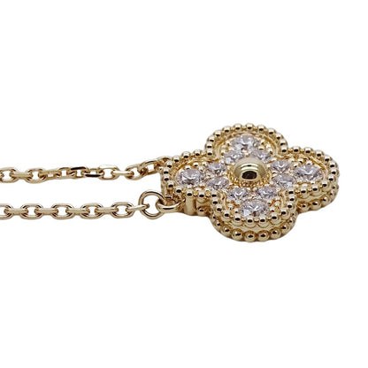 Van Cleef & Arpels Necklace Vintage Alhambra Diamond Yellow Gold Polished — view 3
