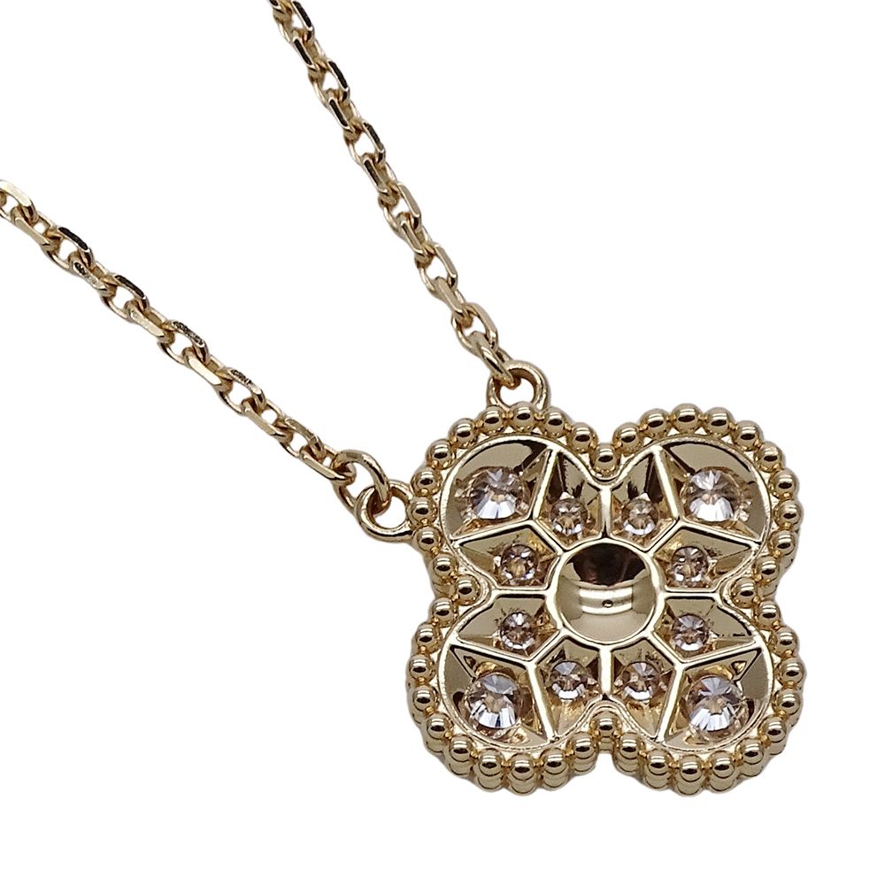 Van Cleef & Arpels Necklace Vintage Alhambra Diamond Yellow Gold Polished — view 4