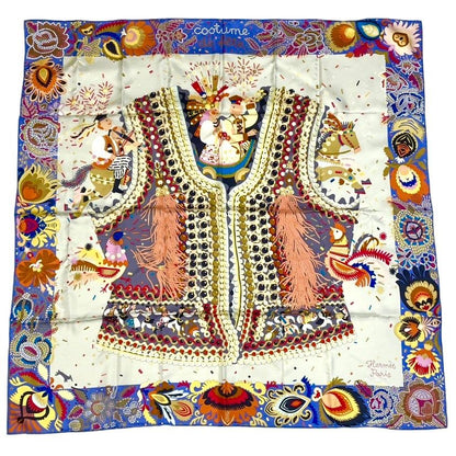 Hermes Costume de Fete Carre 90 Silk Scarf Multicolor — view 2