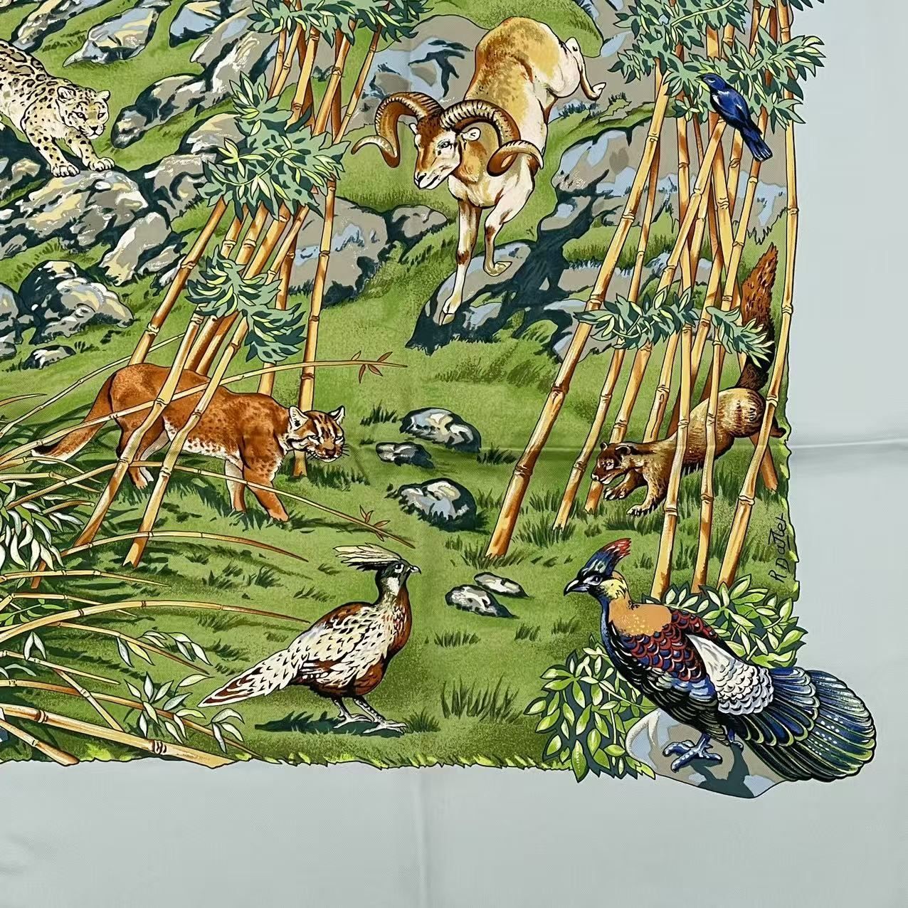 Hermes Carre 90 Scarf Sichuan Blue — view 4