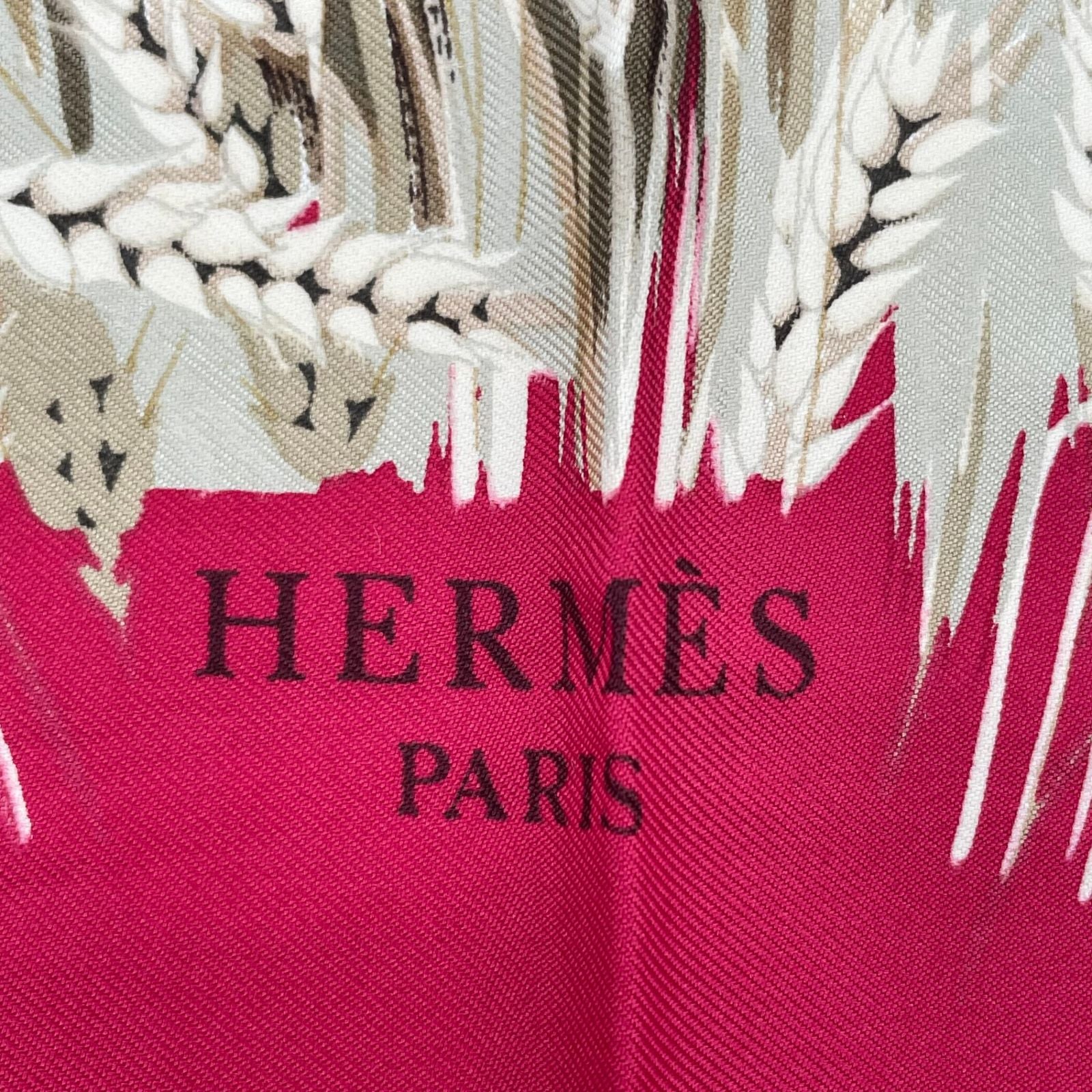 Hermes Carre 90 Lapins Dans Un Champ de Wheat Field and Rabbit Red Multicolor — view 6
