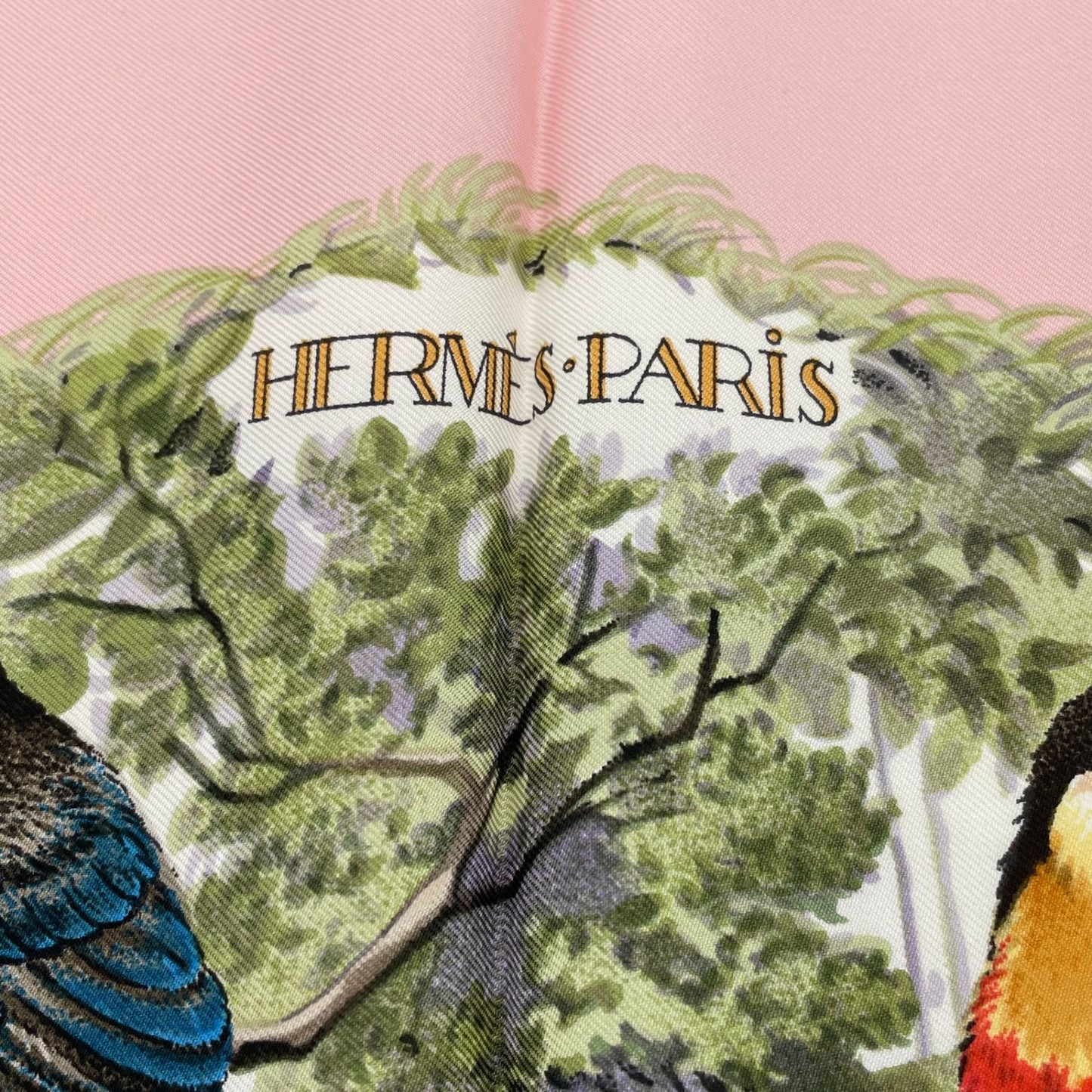 Hermes Scarf Carre 90 Equateur Red Road Straight Down Total Silk Pink Multicolor — view 7