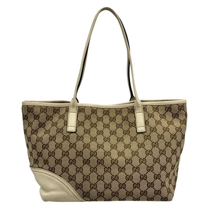 Gucci Tote New Britt GG Pattern Beige Ivory Brown Leather — view 3