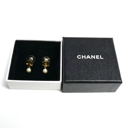 Chanel CC Logo Faux Pearl Earrings — view 7