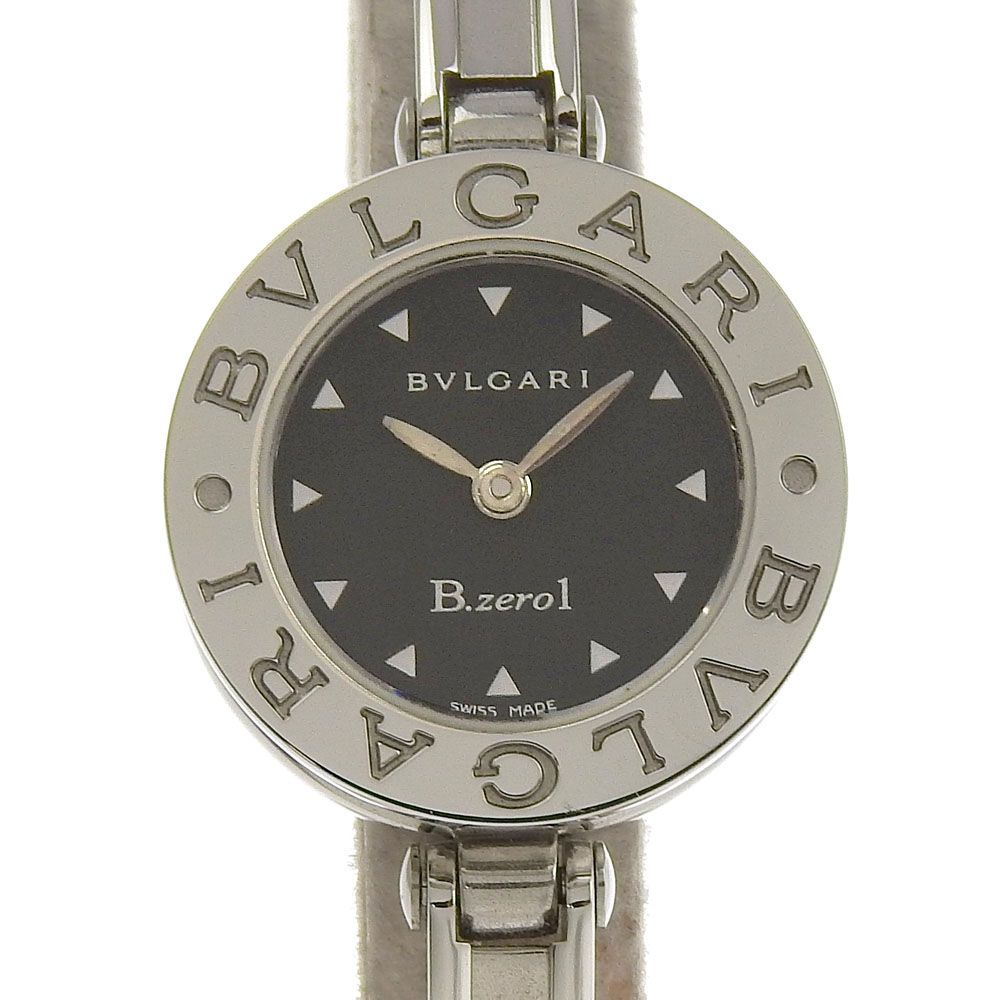 Bvlgari zero One Stainless Steel Kuo Analog Display Black Dial Watch