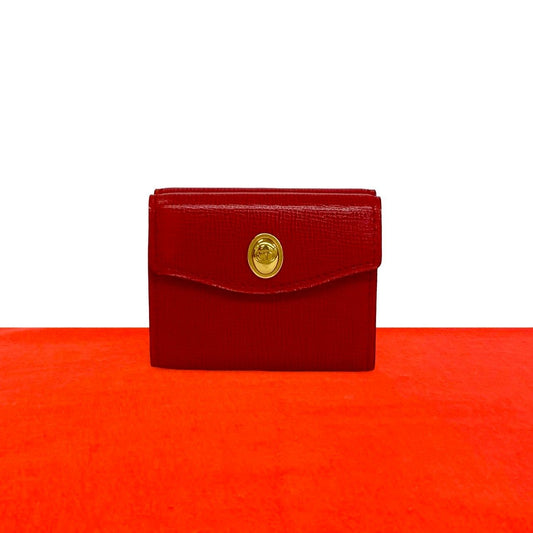 Dior Vintage CD Logo Leather Trifold Wallet Mini