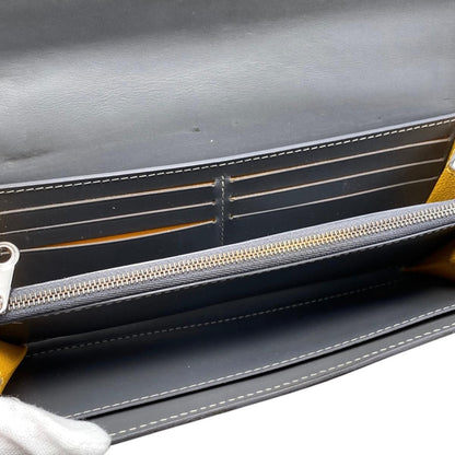 Goyard Bifold Wallet Varennes Leather Logo Gray Yellow Silver — view 7