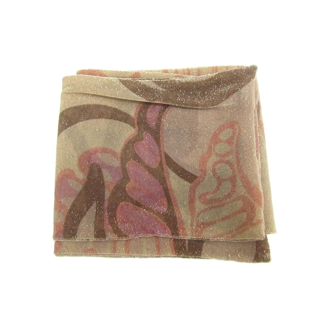 Gucci Scarf All Over Lame Sheath Beige — view 2