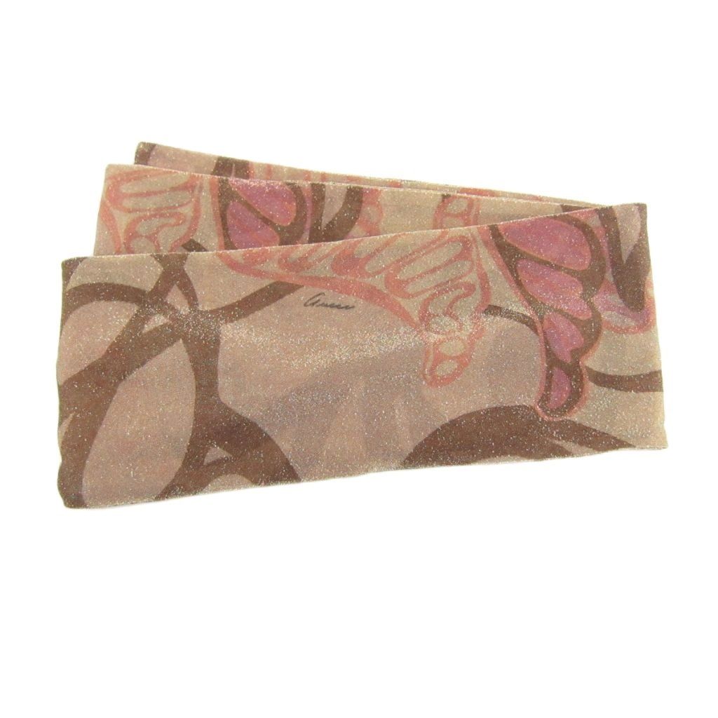 Gucci Scarf All Over Lame Sheath Beige