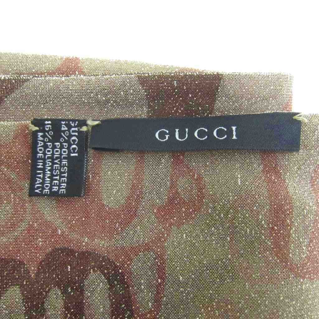 Gucci Scarf All Over Lame Sheath Beige — view 7