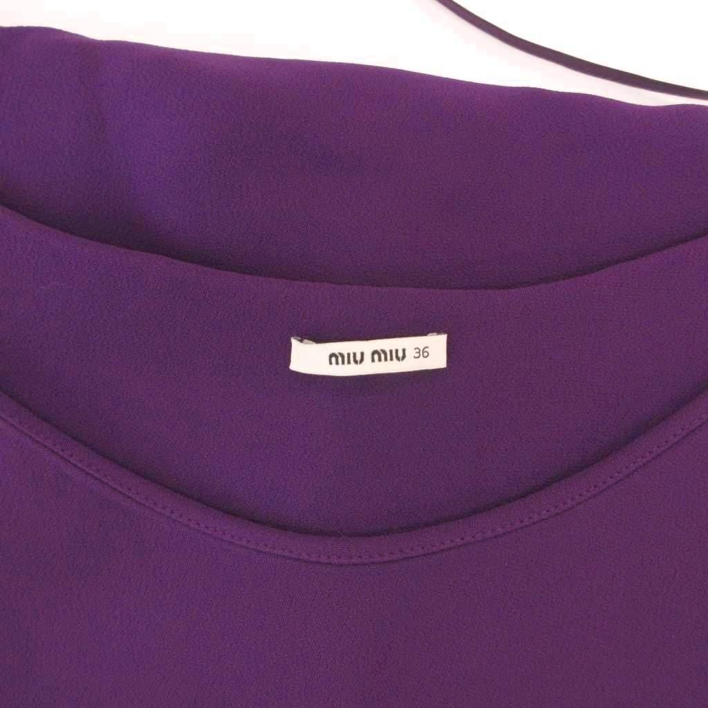 Miu Miu Miu Dress Asymmetric Peplum Sleeveless Deformed Ruffles Knee Length 36 — view 5