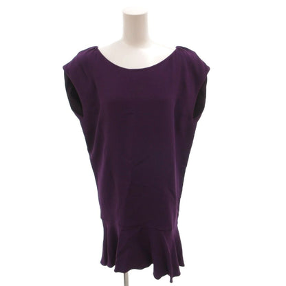 Miu Miu Miu Dress Asymmetric Peplum Sleeveless Deformed Ruffles Knee Length 36