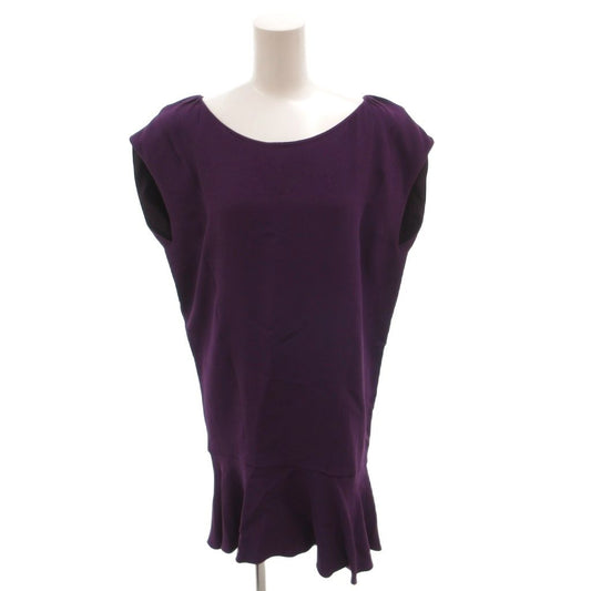 Miu Miu Miu Dress Asymmetric Peplum Sleeveless Deformed Ruffles Knee Length 36