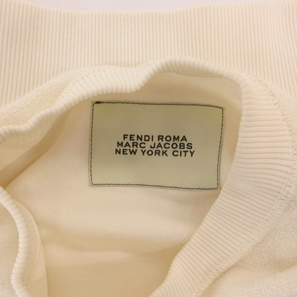 Fendi Tag Sweatshirt Short Length Logo Embroidery Switch Long Sleeve Xxs White — view 5