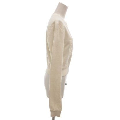 Fendi Tag Sweatshirt Short Length Logo Embroidery Switch Long Sleeve Xxs White — view 3