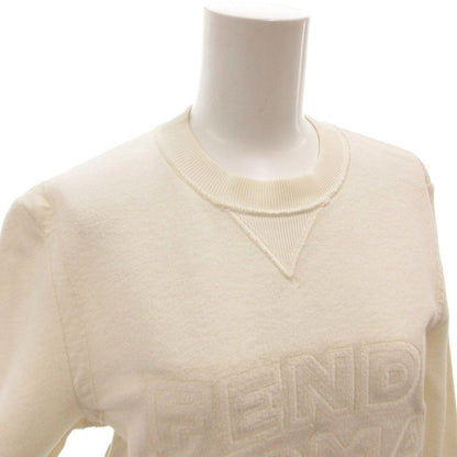 Fendi Tag Sweatshirt Short Length Logo Embroidery Switch Long Sleeve Xxs White — view 4