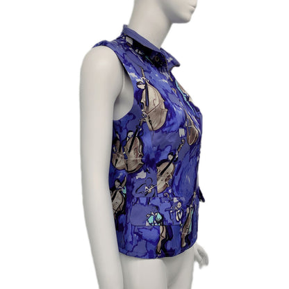 Hermes Concerto Vest 38 Blue — view 3