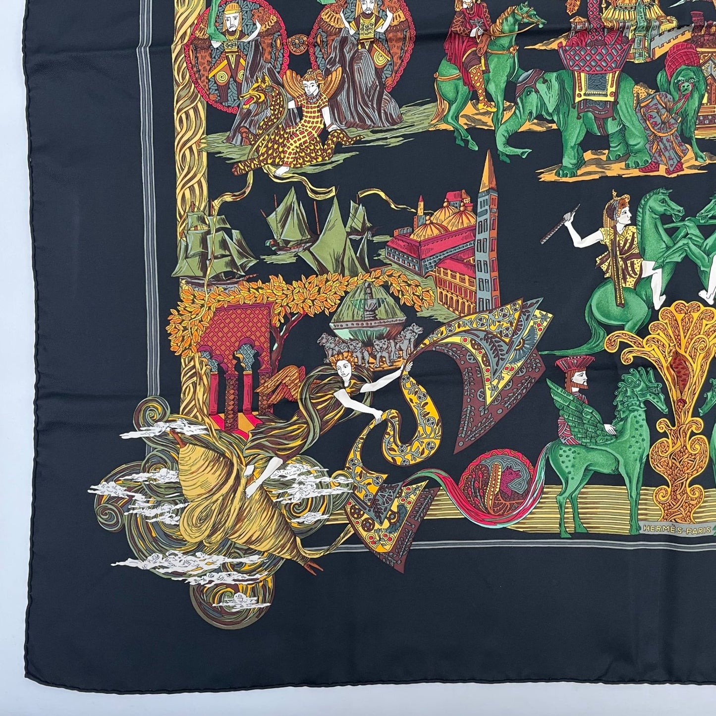 Hermes Carre 90 Au Fil de la Soie Silk Scarf — view 7