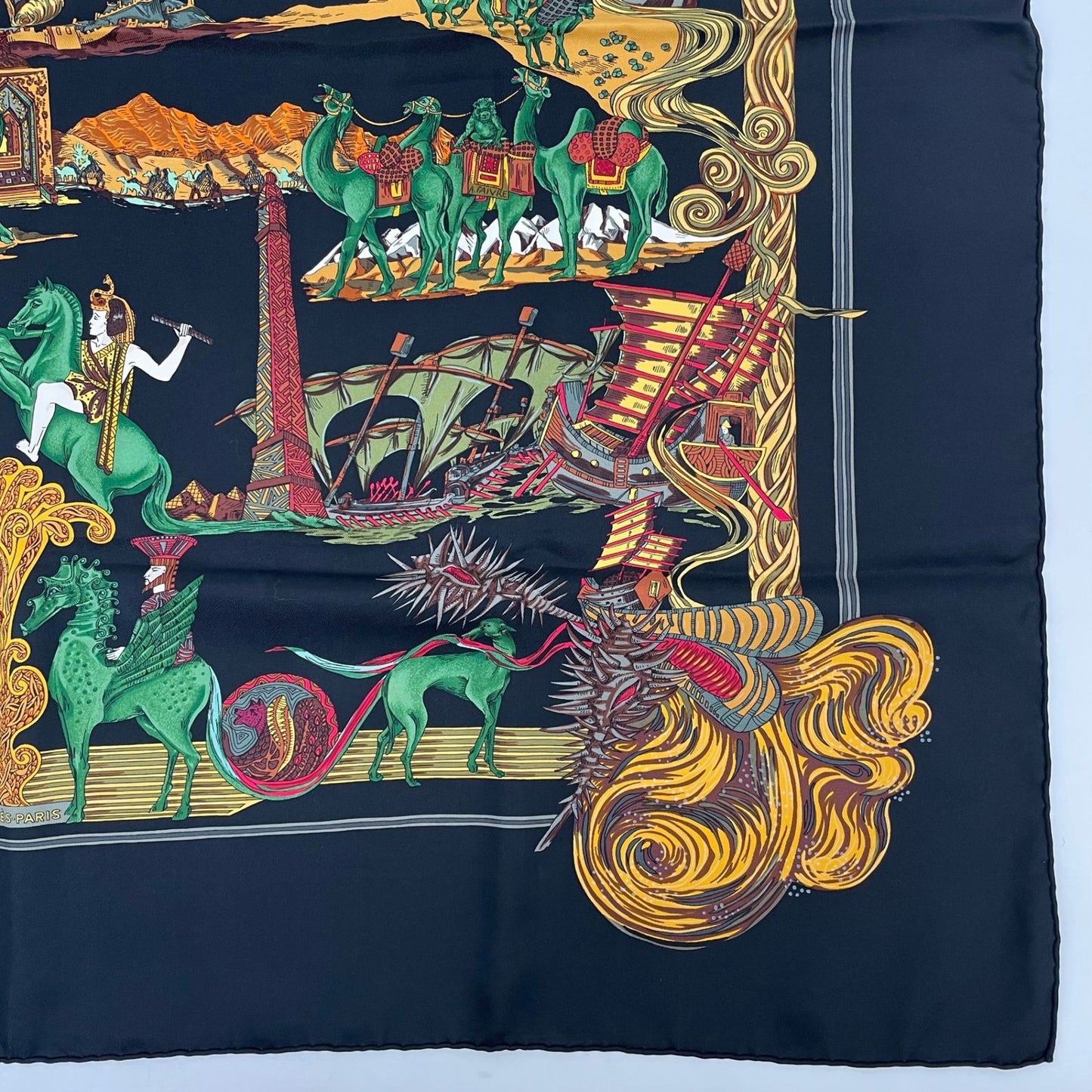 Hermes Carre 90 Au Fil de la Soie Silk Scarf — view 6