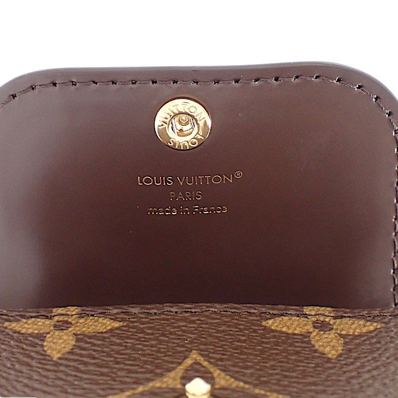 Louis Vuitton LV Monogram Bag Charm Canvas Brown Gold Cat Key Holder Case — view 8