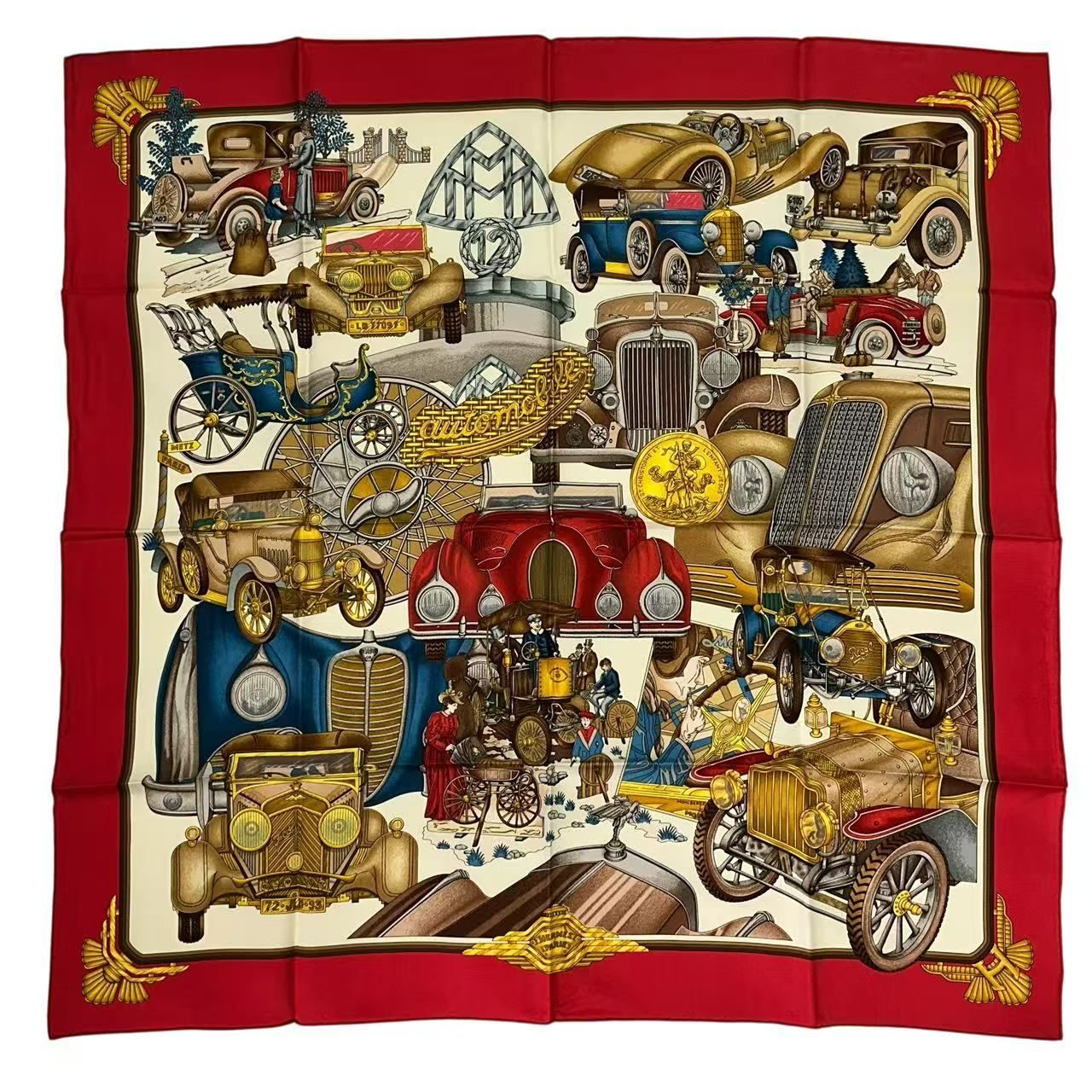 Hermes Carre 90 Scarf Silk L'elegance Et le Confort en Automobile Comfort — view 2
