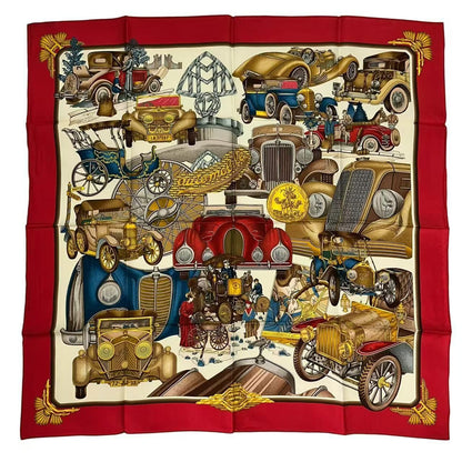 Hermes Carre 90 Scarf Silk L'elegance Et le Confort en Automobile Comfort — view 2