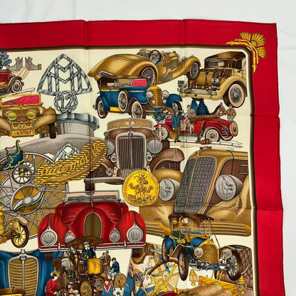 Hermes Carre 90 Scarf Silk L'elegance Et le Confort en Automobile Comfort — view 3