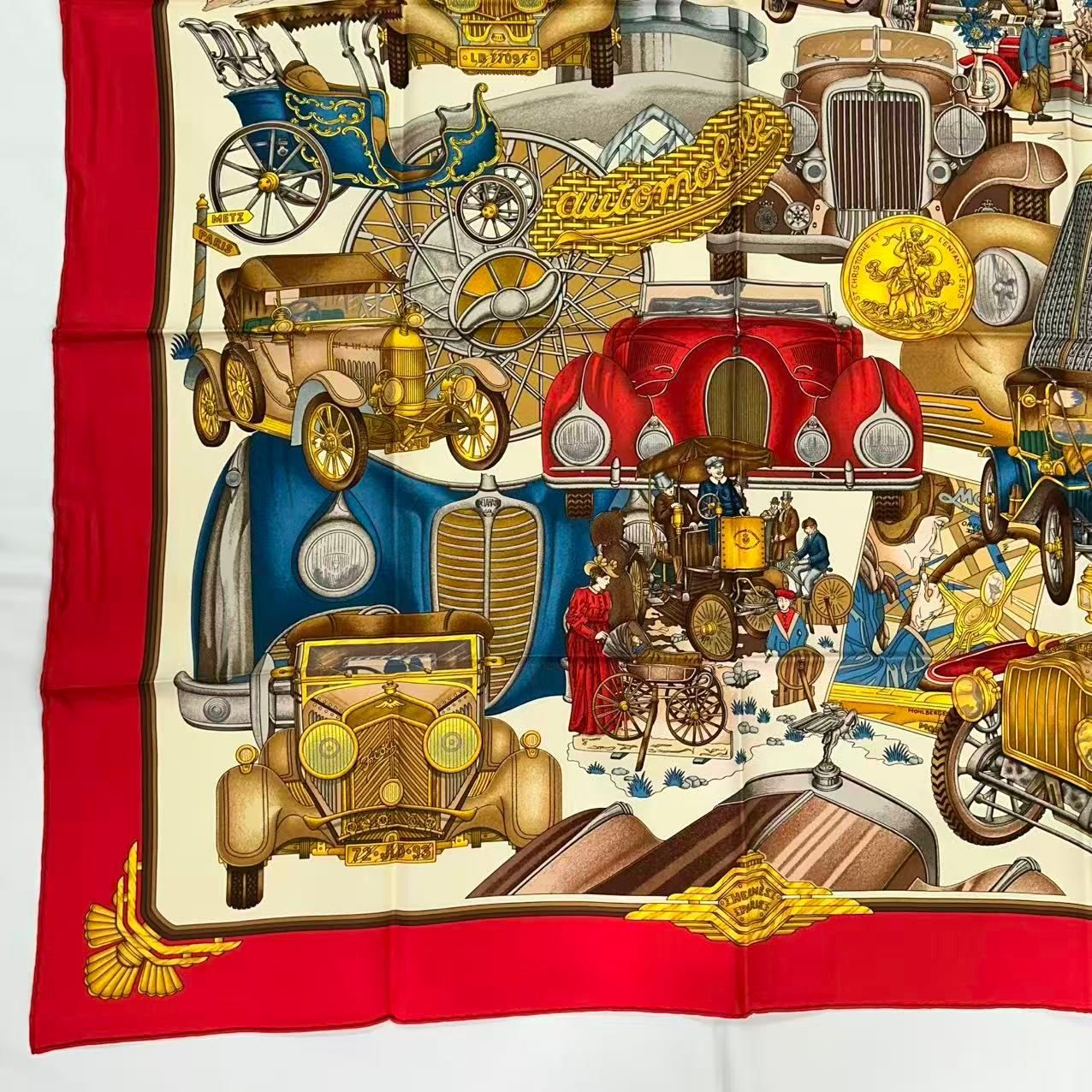 Hermes Carre 90 Scarf Silk L'elegance Et le Confort en Automobile Comfort — view 7